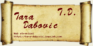 Tara Dabović vizit kartica